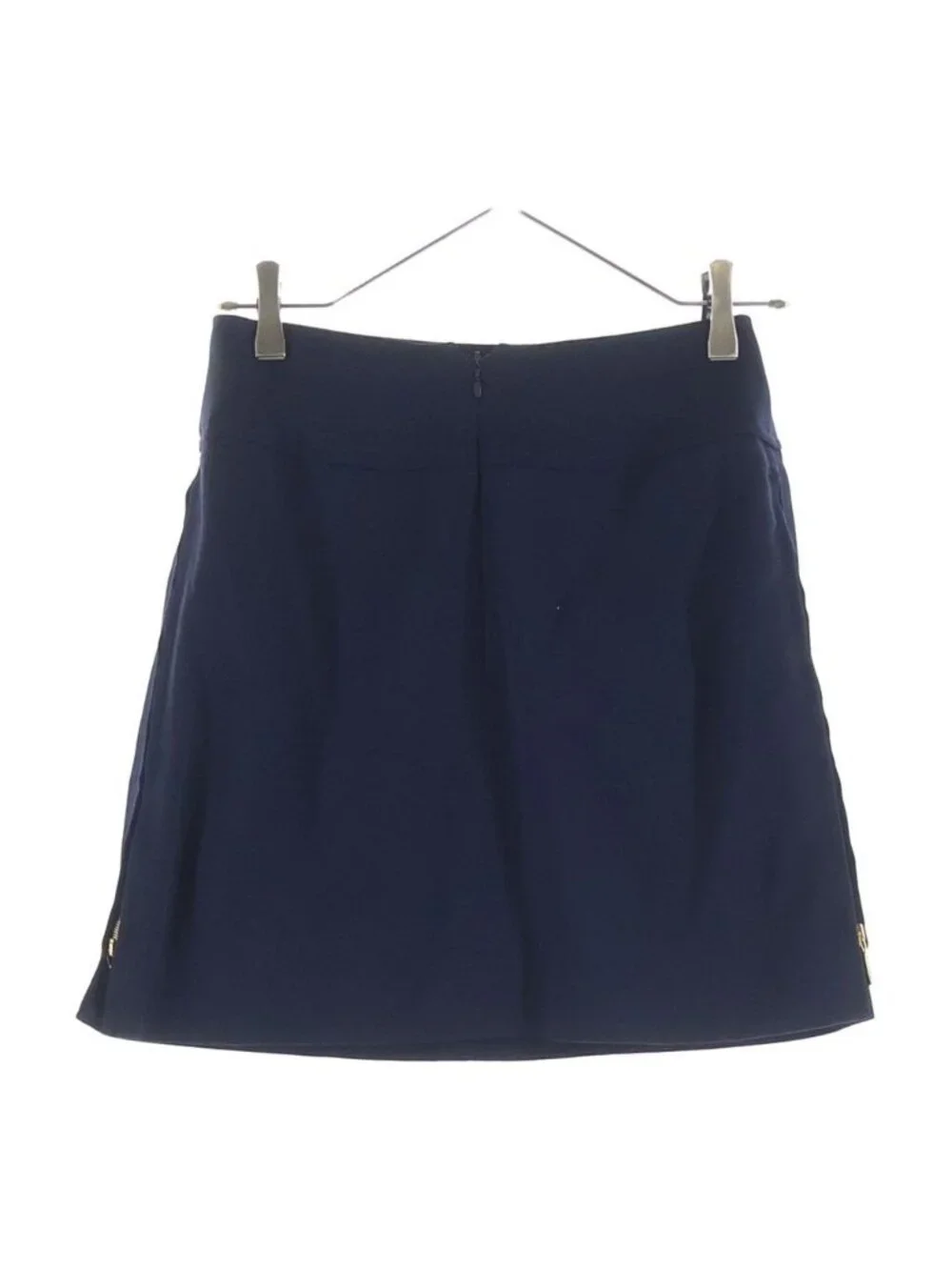Chanel Vintage Side Zip Skirt Navy
